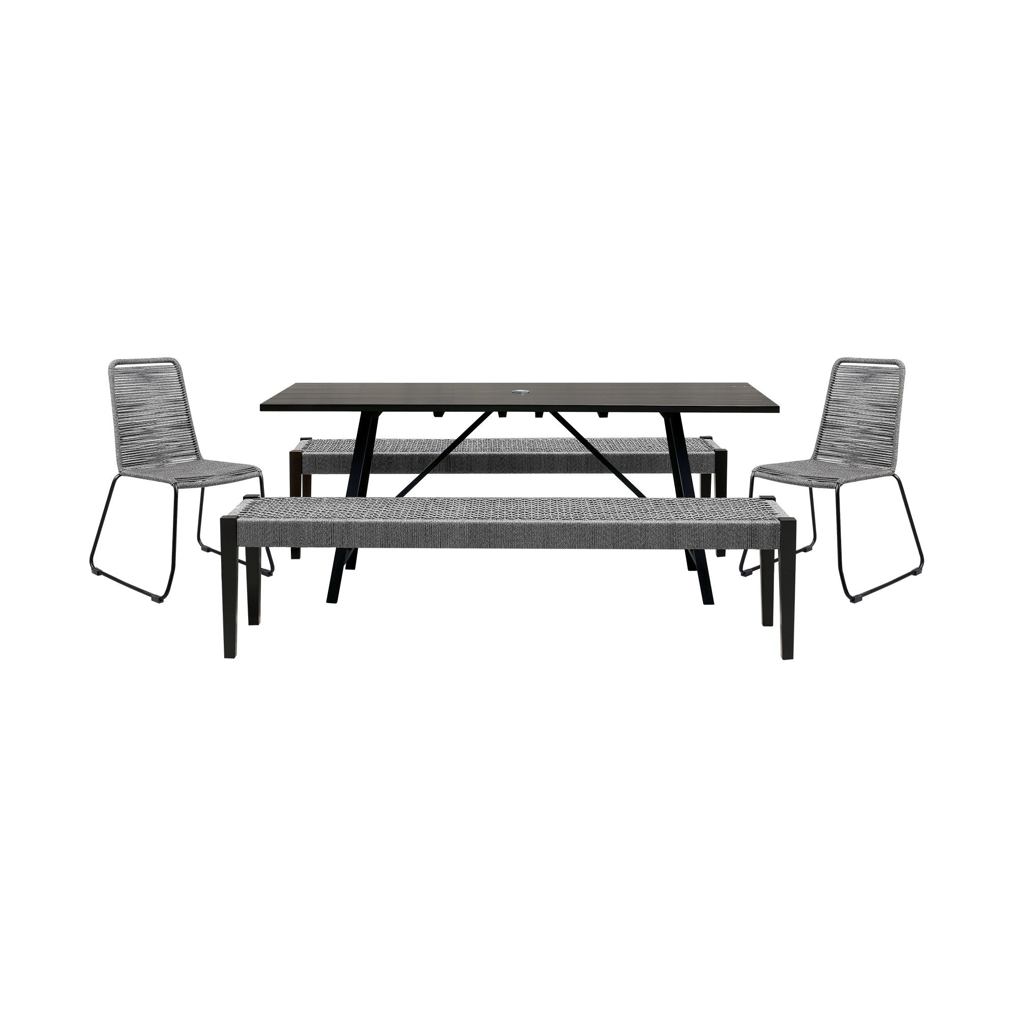 Frinton And Shasta And Camino - Outdoor Dining Set - Premium 5 Piece Outdoor Sets from Armen Living - Just $3227.50! Shop now at brett interiors