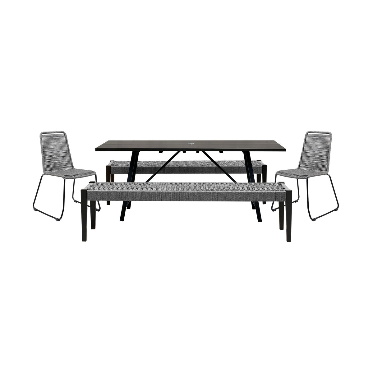 Frinton And Shasta And Camino - Outdoor Dining Set - Premium 5 Piece Outdoor Sets from Armen Living - Just $3227.50! Shop now at brett interiors